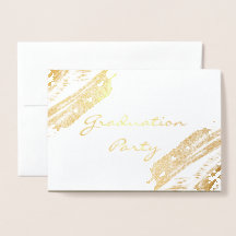 Inbjudan till elegant Guld mousserande Studentfest