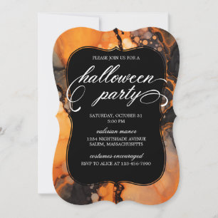 Inbjudan till elegant Halloween fest