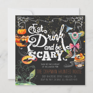 Inbjudan till elegant Halloween fest