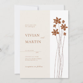 Inbjudan till elegant höst två Färg-Blommigtar