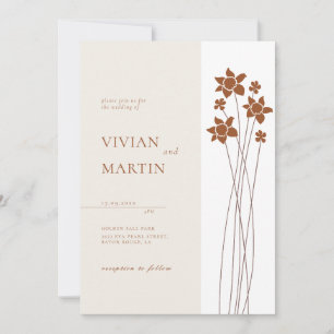 Inbjudan till elegant höst två Färg-Blommigtar