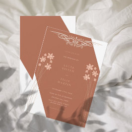 Inbjudan till elegant höst två Färg-Blommigtar