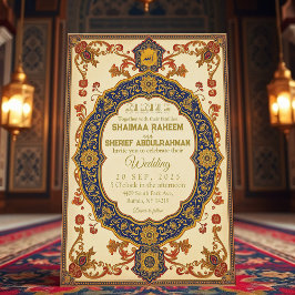 Inbjudan till elegant Islamic Vintage bröllop