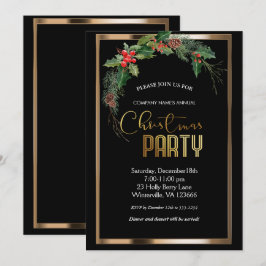 Inbjudan till elegant julafton guld