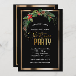 Inbjudan till elegant julafton guld
