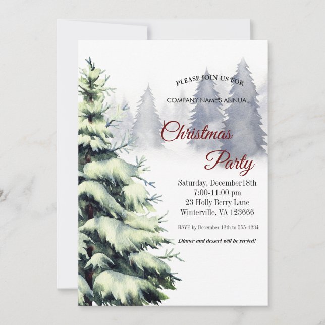 Inbjudan till elegant Julgran (Framsida)