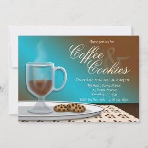 Inbjudan till elegant kaffe och cookies