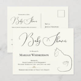 Inbjudan till elegant Kat & Kitten Baby Shower
