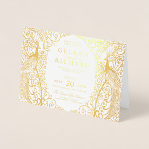 Inbjudan till elegant-lappade konsthandlingar på s folierat kort