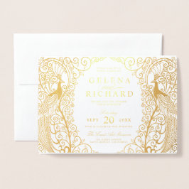 Inbjudan till elegant-lappade konsthandlingar på s folierat kort
