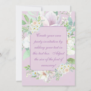 Inbjudan till elegant Lavender Pastel Blommigt