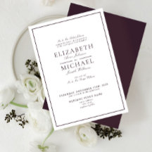 Inbjudan till elegant Lila Classic Script-bröllop