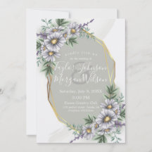 Inbjudan till elegant Lila Watercolor Blommigt Brö