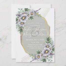 Inbjudan till elegant Lila Watercolor Blommigt Brö