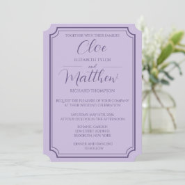 Inbjudan till elegant Lilac-skript