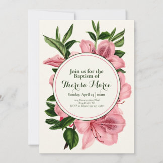 Inbjudan till elegant Lily ThGoded Baptism