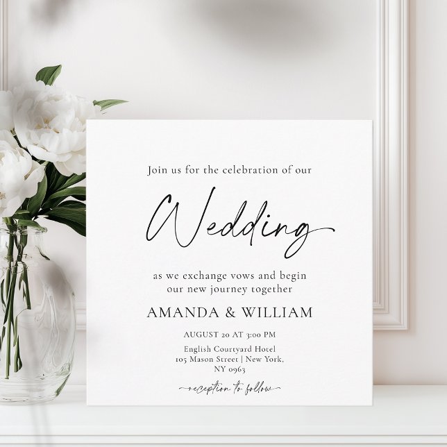 Inbjudan till elegant Lily Wedding - Blommigt utan (Skapare uppladdad)