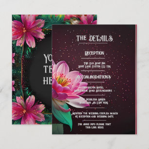 Inbjudan till elegant Lotus Wedding   Blommigt Cos