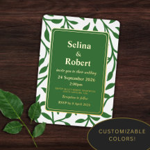 Inbjudan till elegant Löv Foil