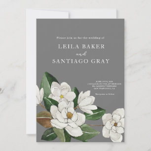 Inbjudan till elegant Magnolia-bröllop