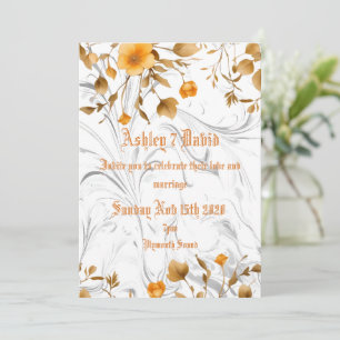 Inbjudan till elegant Marble Wedding