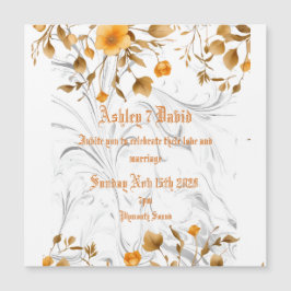 Inbjudan till elegant Marble Wedding Magnetisk Inbjudningskort