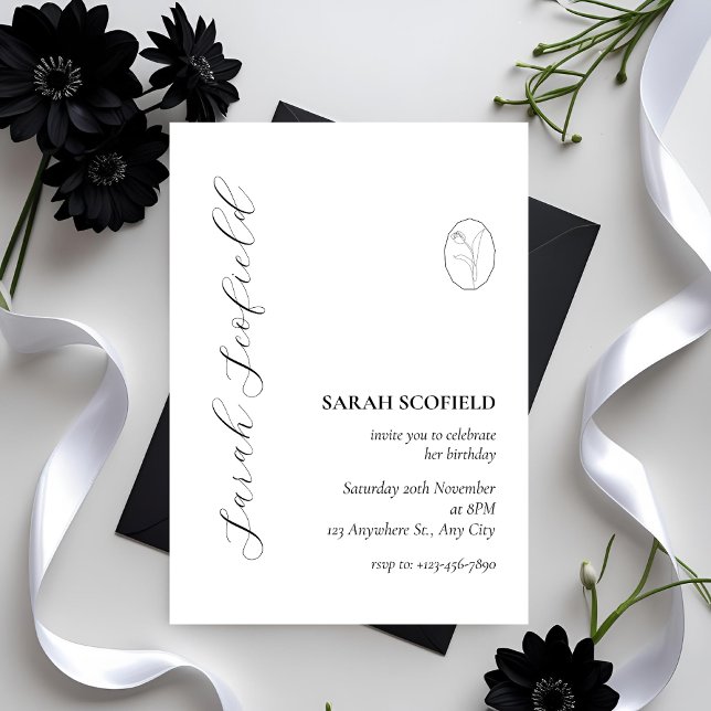 Inbjudan till elegant med minimal skript30års föde (Skapare uppladdad)