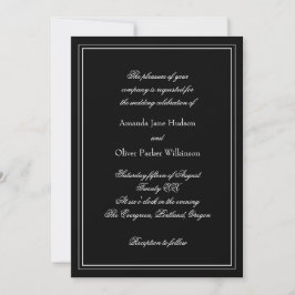Inbjudan till elegant med två Gränser och skriptte