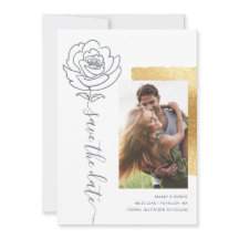 Inbjudan till elegant Modern Bröllop spara datum