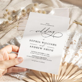 Inbjudan till elegant Modern Calligraphy Wedding