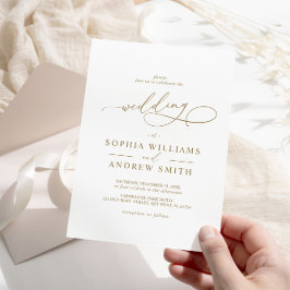 Inbjudan till elegant Modern Calligraphy Wedding