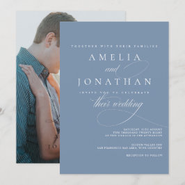 Inbjudan till elegant Modern Minimalist Script Brö