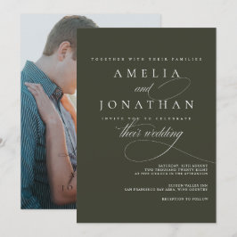 Inbjudan till elegant Modern Minimalist Script Brö