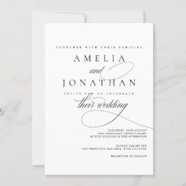 Inbjudan till elegant Modern Minimalist Script Brö