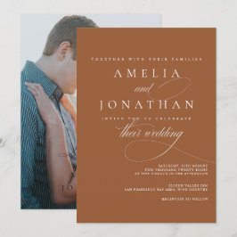 Inbjudan till elegant Modern Minimalist Script Brö