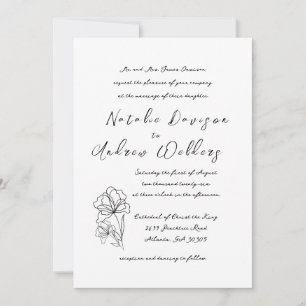 Inbjudan till elegant Modern Script-bröllop