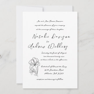 Inbjudan till elegant Modern Script-bröllop