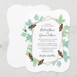 Inbjudan till elegant Monarch Butterfly Wedding