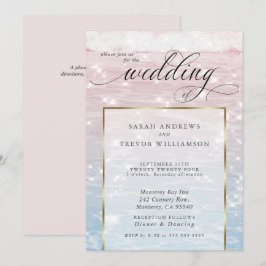 Inbjudan till elegant Moukling Ocean Beach Wedding