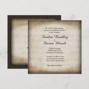 Inbjudan till elegant Music Wedding