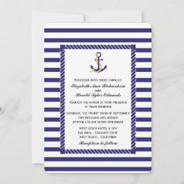 Inbjudan till elegant Nautical Wedding