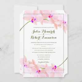 Inbjudan till elegant Orchid Wedding