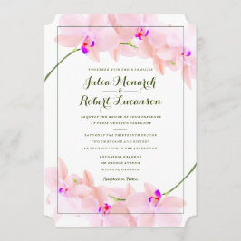 Inbjudan till elegant Orchid Wedding