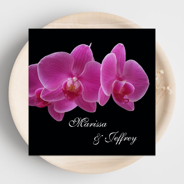 Inbjudan till elegant Orchid Wedding - Lila Orchid (Skapare uppladdad)