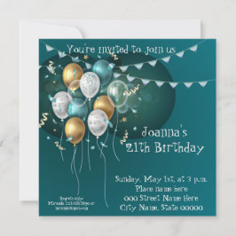 Inbjudan till elegant på födelsedag