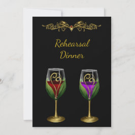 Inbjudan till elegant på sommarmiddag med Vin