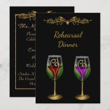 Inbjudan till elegant på sommarmiddag med Vin