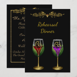 Inbjudan till elegant på sommarmiddag med Vin