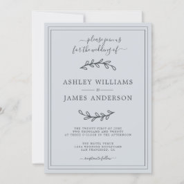 Inbjudan till elegant Pastel Blue Wedding