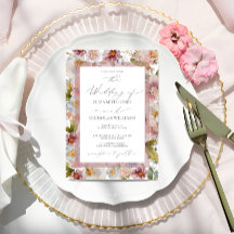Inbjudan till elegant Pastel Watercolor Blommigt B